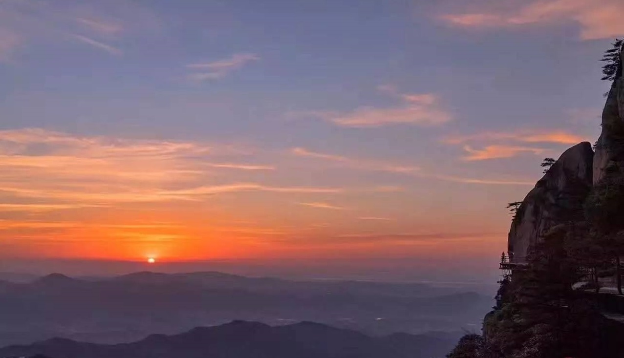 九华山风景-夕阳